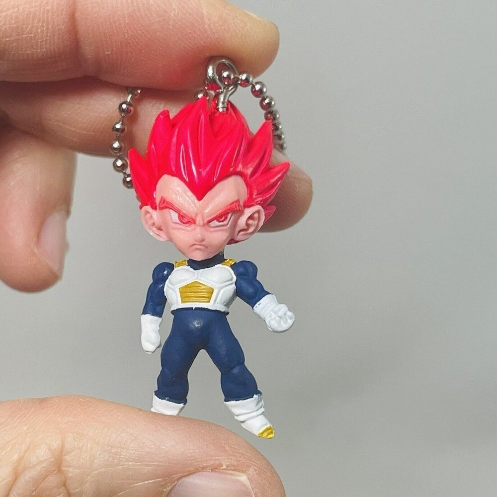 Dragonball Super Saiyan Vegeta Figure Toy Chain Charm Hanger Comic Anime Japan